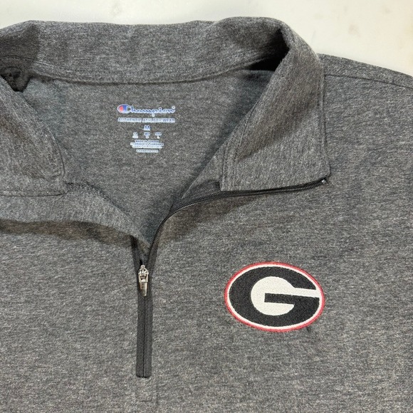 Champion Other - Champion Georgia Bulldogs Pullover Mens Medium Gray Quarter Zip NCAA